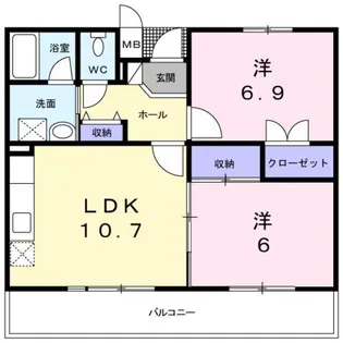 Fontana 久米田【4階】の間取り