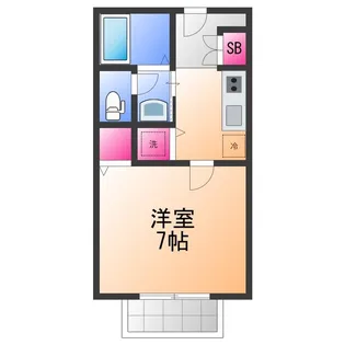 ディアス カワサキ【1階】の間取り