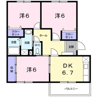グローバルメゾン【2階】の間取り