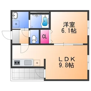 フジパレス泉大津Ⅰ番館【1階】の間取り