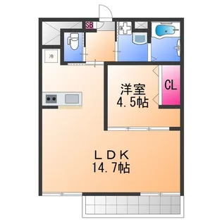 アスタナ泉大津【3階】の間取り