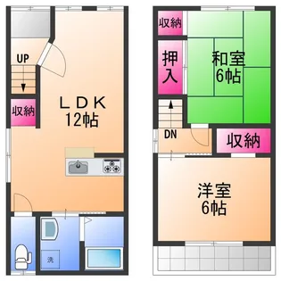 大阪府堺市西区浜寺石津町中4丁【一戸建】の間取り