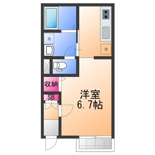 プチメゾン鳳【1階】の間取り