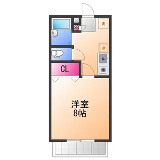 フレンテ鳳【2階】の間取り