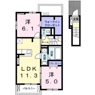 ステイションランドナガタキⅢ【2階】の間取り