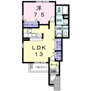 セントレア貝塚【1階】の間取り