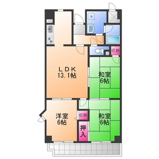 シャトークレール【2階】の間取り