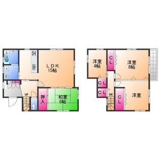 大阪府高石市東羽衣1丁目【一戸建】の間取り