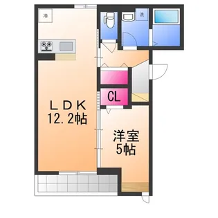 アムール旭【1階】の間取り
