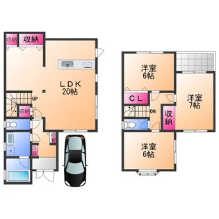 大阪府泉佐野市日根野【一戸建】の間取り