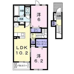 モデルヌ・シス【2階】の間取り