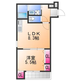 フジパレス春木駅北Ⅲ番館【3階】の間取り