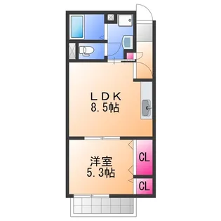 ピアチェーレⅠ【2階】の間取り