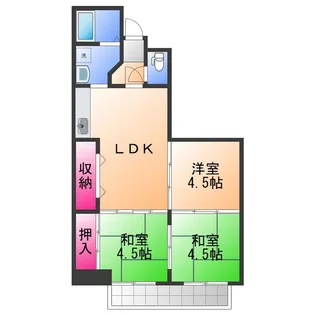 シャトー堺町【3階】の間取り