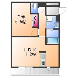 プランドール大手【3階】の間取り
