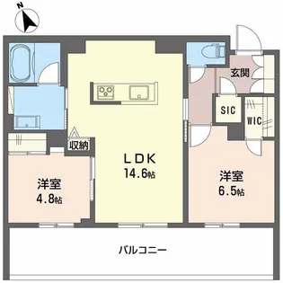 シャーメゾン ワイズベル【2階】の間取り