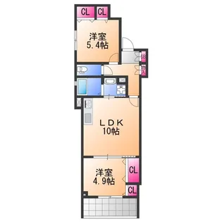CASA CALMA菱木【1階】の間取り