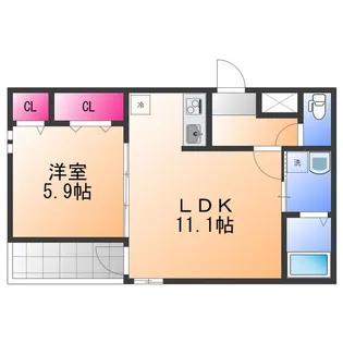 フジパレス シエスタ【2階】の間取り