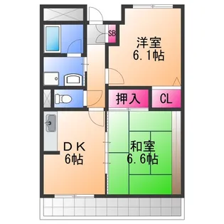 エトワール・泉大津【1階】の間取り