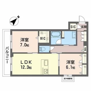 グランメゾン高師浜【3階】の間取り