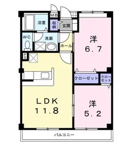 ブランドール【1階】の間取り