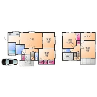 大阪府岸和田市箕土路町2丁目【一戸建】の間取り