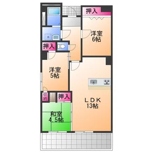 カルム泉大津【3階】の間取り