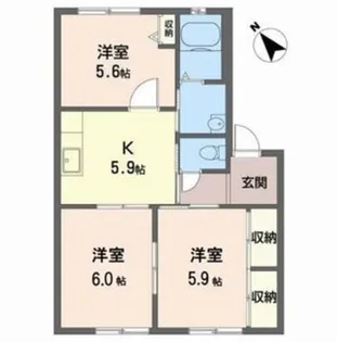 カサベラ東羽衣【1階】の間取り