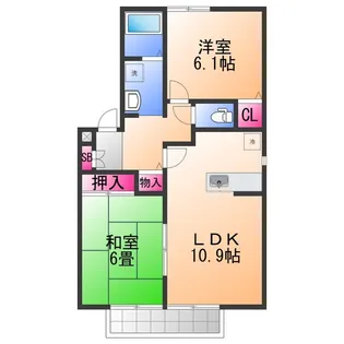 ハイツアロッジオ【2階】の間取り