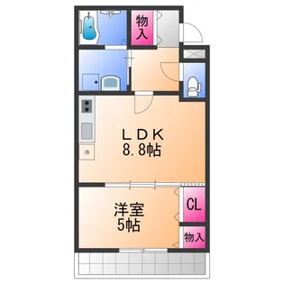 モンサント田中町【1階】の間取り
