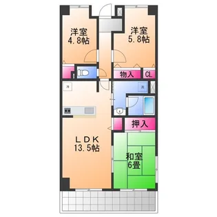 コスモス・ミソノ【4階】の間取り