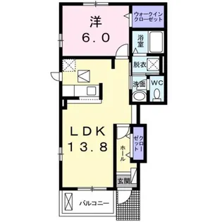ハーベストコートA【1階】の間取り
