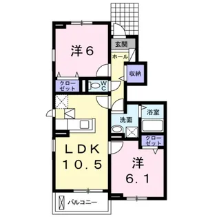 レスペランス Ⅱ【1階】の間取り
