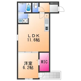 フジパレス松ノ浜【1階】の間取り