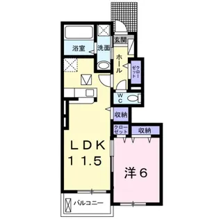 プランドール東佐野Ⅱ【1階】の間取り