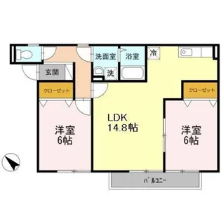 アプリコットハウス【2階】の間取り