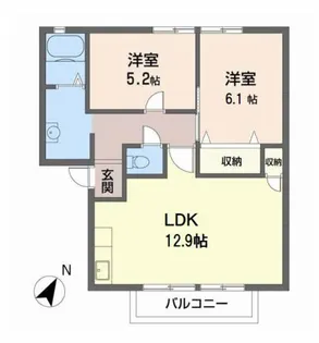 フレグランス アンナイ A【2階】の間取り