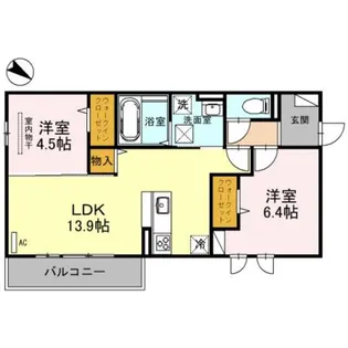 GRANDEL B棟【1階】の間取り