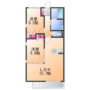 コートボナールⅠ【2階】の間取り