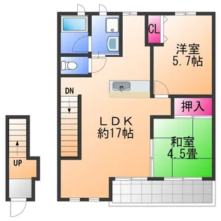 アンシャンテ・シェソワ【2階】の間取り