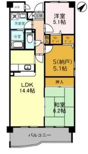 シャルマン木ノ元【5階】の間取り