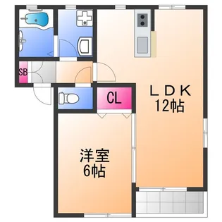 ポポラーレ末広【2階】の間取り