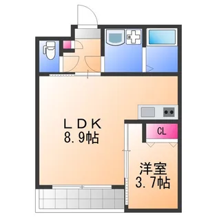 グレースヴィラ泉大津【2階】の間取り