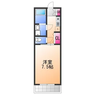 コート石津川【3階】の間取り