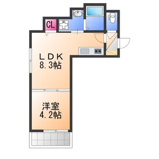 GRANDIR津久野【1階】の間取り