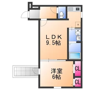 クロワール【2階】の間取り