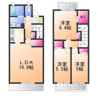 シャーメゾン曽根Ⅱ【2階】の間取り