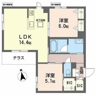 プレミアス鳳Ⅱ【1階】の間取り