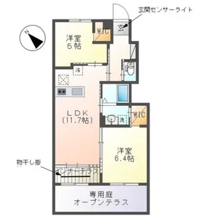 ラ・プリミェール翔【1階】の間取り