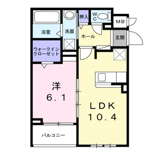 フォンターナ大町Ⅱ号館【1階】の間取り